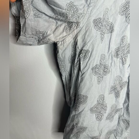 Rag & Bone Linen Blend Paisley Print Smith Short Sleeve Button Down Shirt sz XL - Picture 5 of 8